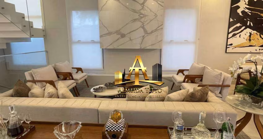 Casa com 5 suítes para alugar, toda decorada e mobiliada 500 m²  de área útil- Alphaville - Santana de Parnaíba- São Paulo