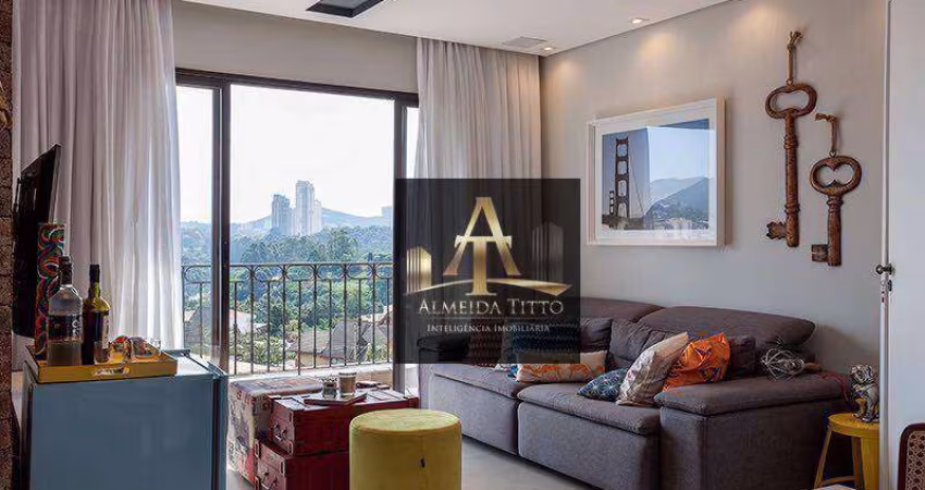 Apartamento com 3 dormitórios para alugar, 95 m² por R$ 4.553,00/mês - Jardim dos Camargos - Barueri/SP