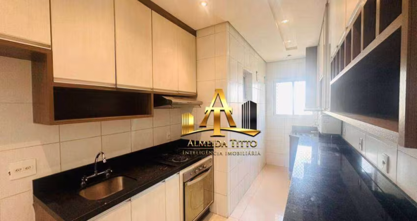 Apartamento com 3 dormitórios para alugar, 70 m² - vivendas de maria fernanda - santana de parnaíba/sp