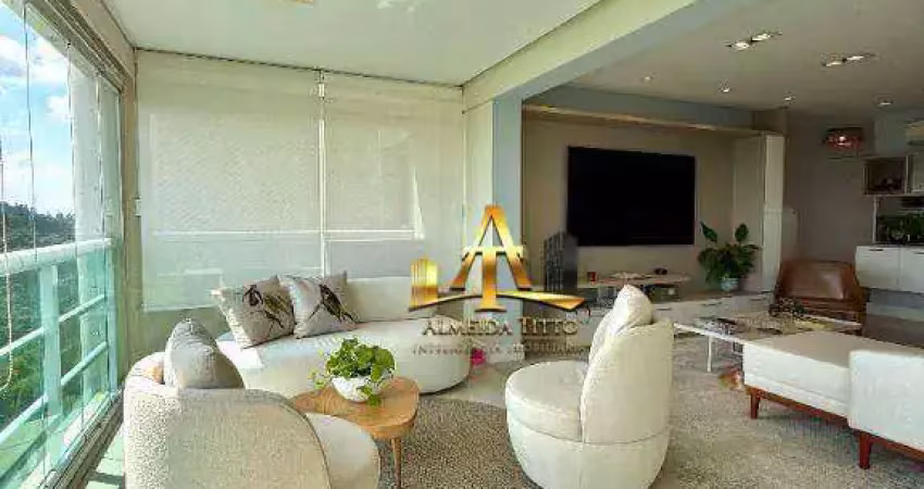 Ed. ereditá apartamento mobiliado e decorado, com vista permanente para a mata - alphaville/sp
