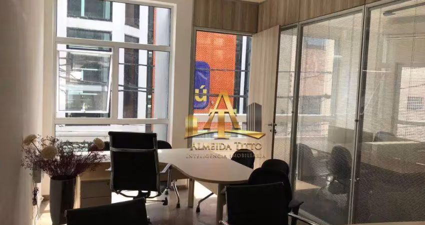 Sala mobiliada para locação com 50 m² por r$ 3.000/mês - centro de apoio ii (alphaville) - santana de parnaíba/sp.