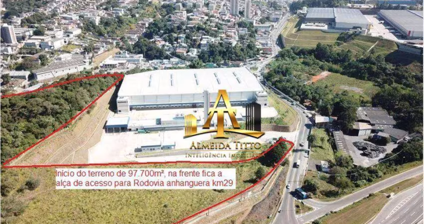 Área à venda, 97700 m² por r$ 37.126.000 - empresarial mirante de cajamar (polvilho) - cajamar/sp