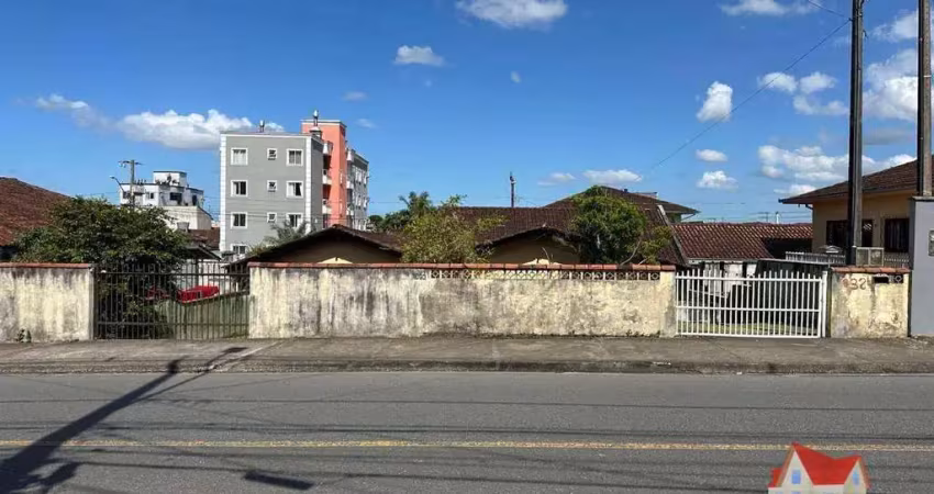 Terreno c/area total de 375m2 (asfaltado) + residencia em alvenaria no bairro jardim iririu!