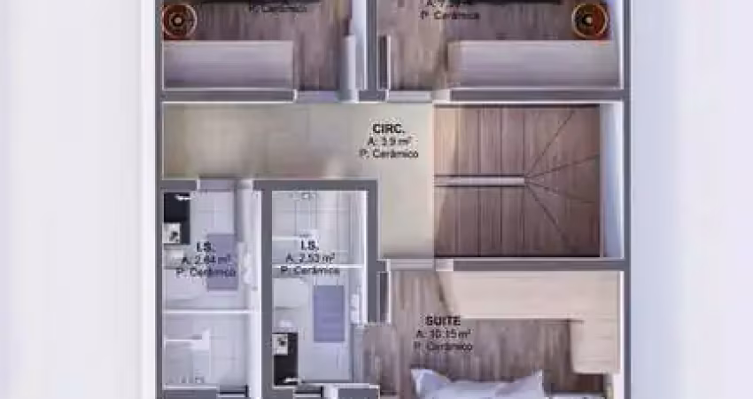 Casa em condomínio fechado com 3 quartos à venda na Rua Alberto Heyn, 254, Uberaba, Curitiba