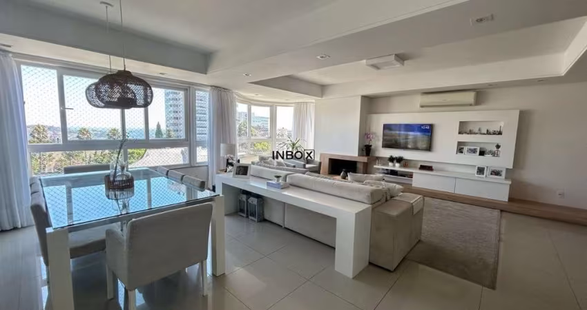 INBOX CIA IMOBILIÁRIA VENDE APARTAMENTO MOBILIADO COM 145,80M², 03 DORMITÓRIOS, UM COM SUÍTE, NO BAIRRO CIDADE ALTA EM BENTO GONÇALVES.
