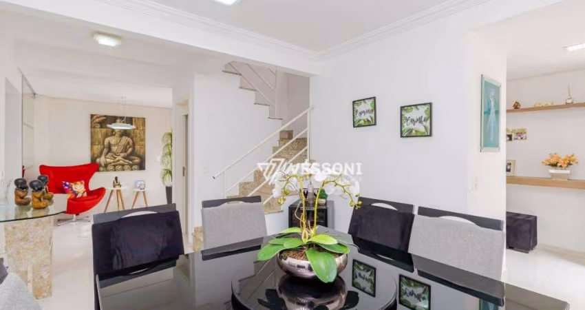 Santa Felicidade, Sobrado em Condomínio, Espaço Gourmet, 3 Quartos sendo 1 Suíte, R$878.000,000