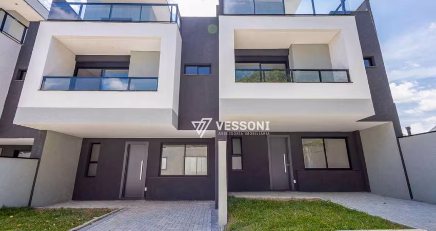 Sobrados em condomínio | Ahú | Terraço Com Vista Incrível | Quartos amplos | Infra para Jacuzzi | 130m² | R$ 899.000,00