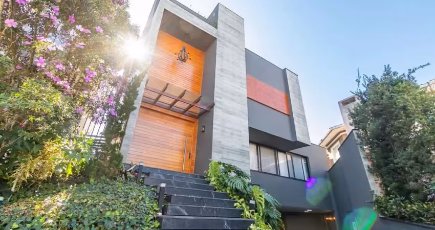Casa em condomínio  4 suítes, 5 vagas. lazer completo  à venda por r$ 4.500.000 - campo comprido - curitiba/pr