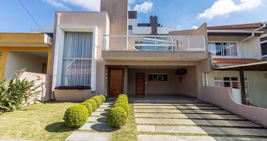 Sobrado incrível em condomínio fechado, 4 dormitórios, espaço gourmet, 4 vagas, bairro guabirotuba, curitiba