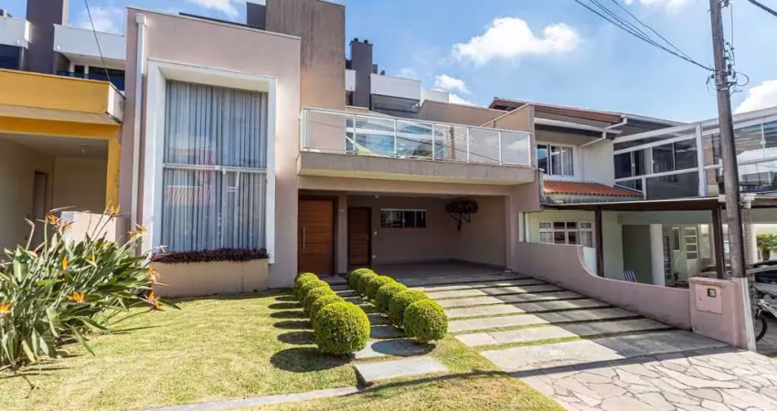 Sobrado incrível em condomínio fechado, 4 dormitórios, espaço gourmet, 4 vagas, bairro guabirotuba, curitiba