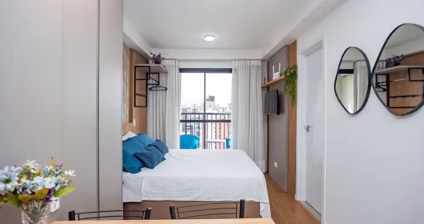 Studio com 1 dormitório para alugar, 22 m² por r$ 3.150/mês - centro - curitiba/pr