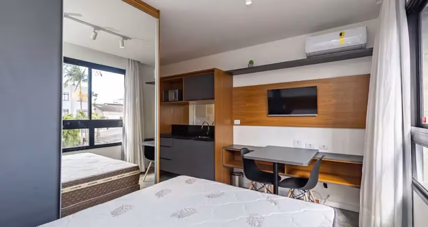 Studio com 1 dormitório para alugar, 18 m² por r$ 2.600/mês - rebouças - curitiba/pr