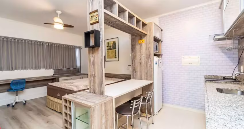 Studio com 1 dormitório para alugar, 30 m² por r$ 2.425/mês - centro cívico - curitiba/pr