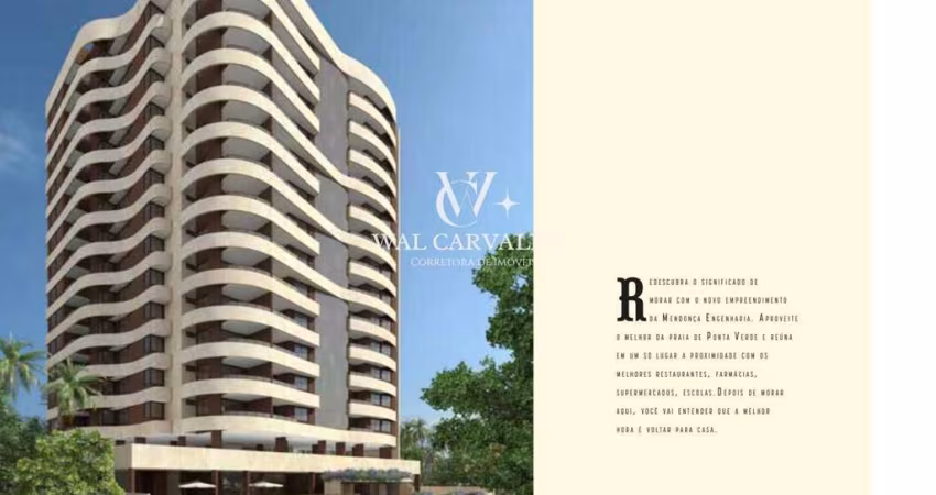 Apartamento para Venda em Maceió, Ponta Verde, 3 dormitórios, 1 suíte, 4 banheiros, 2 vagas
