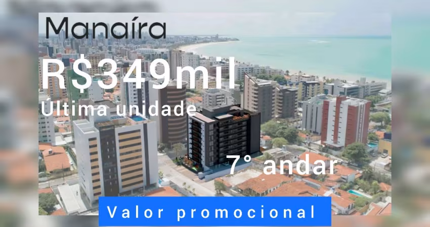 Flat Novo em Manaira 349mil Última Unidade