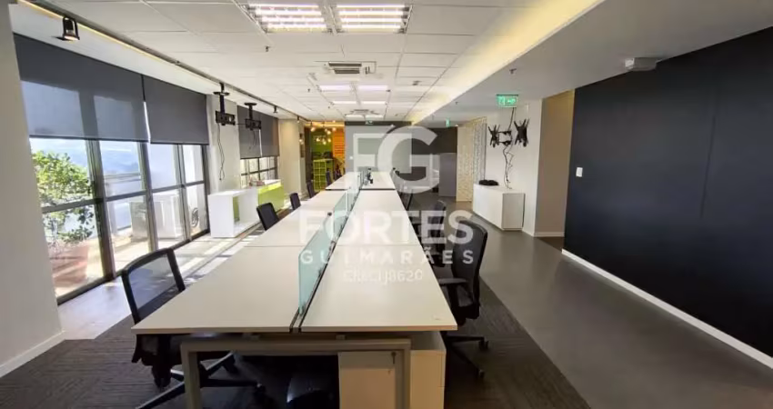 Sala comercial planejada e mobiliada com 222m² sendo 1 sala ampla, 3 salas de apoio e 1 recepção e com ares condicionados, no anexo do shopping iguatemi, próximo do ribeirão shopping e hospital unimed