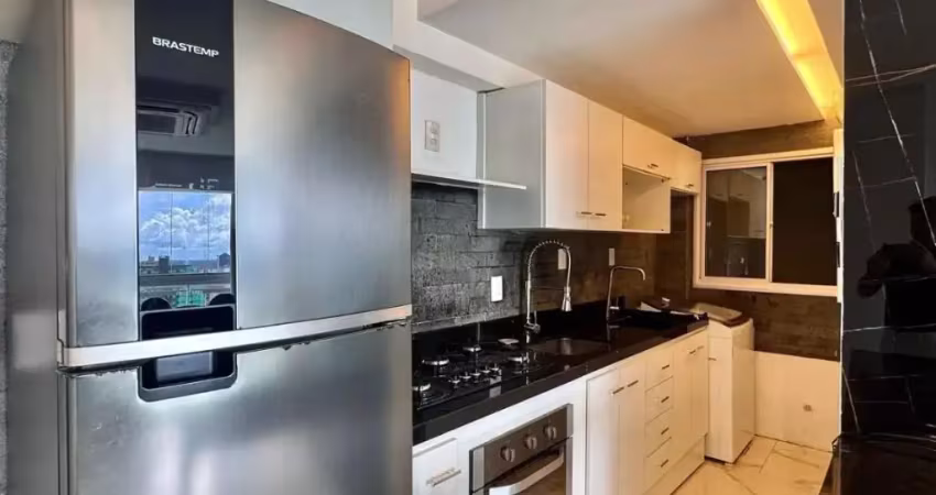 Alugo lindo apartamento mobiliado de 1 quarto em nazaré, andar alto, nascente.