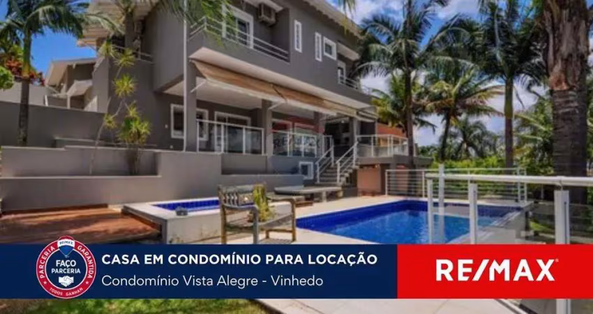 Casa com 4 suítes para locação - condomínio vista alegre café - vinhedo - sp