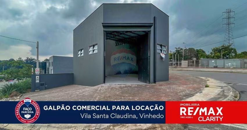 Locação Galpão em Vinhedo, 152m² e Pé Direito Alto
