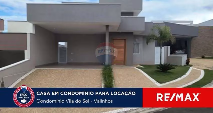 Casa para alugar, 187m² - r$ 9.900,00, condomínio vila do sol, valinhos/sp.
