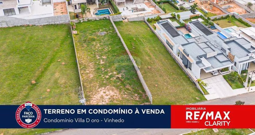 Terreno a venda no condomínio Villa Dóro em Vinhedo