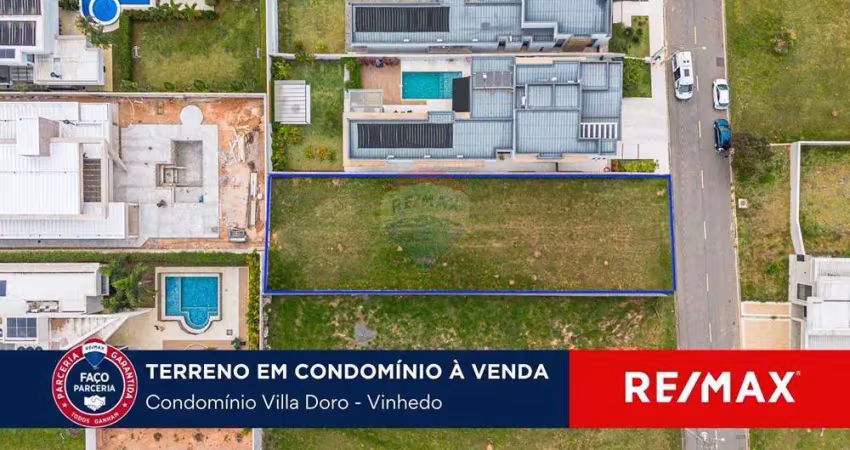 Terreno a venda no condomínio villa d'oro em vinhedo