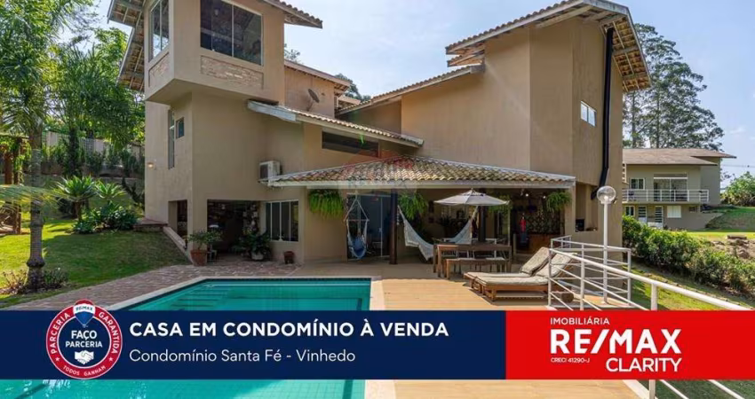 Casa à venda, 296m², 3 Suítes. Condomínio Santa Fé - Vinhedo/SP