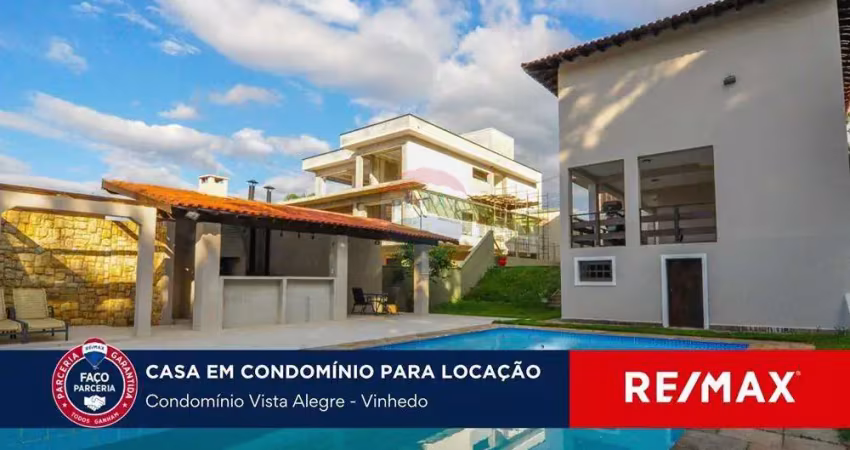 Casa com 4 dormitórios e edícula para locação - condomínio vista alegre - vinhedo  - sp