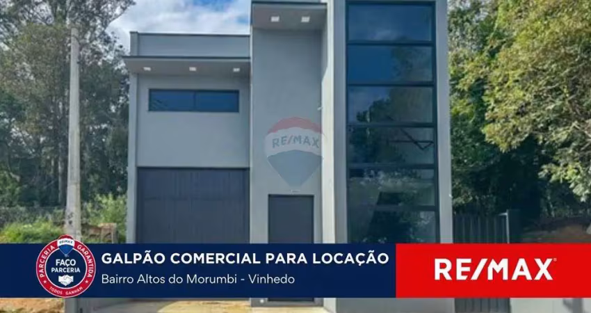 Galpão comercial novo para locação – 258m² – alto das figueiras, vinhedo/sp