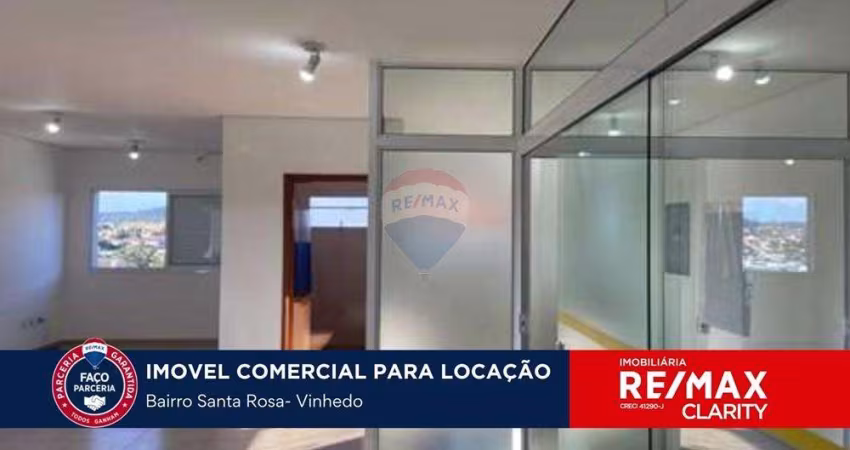 SALA COMERCIAL COM VAGA DE GARAGEM E BANHEIRO PARA LOCAÇÃO EM VINHEDO - SP