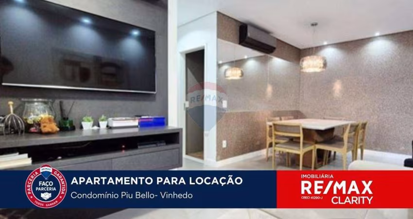 Apartamento Mobiliado com 3 Suítes para Alugar - Condomínio Il Piu Bello - Vinhedo/SP
