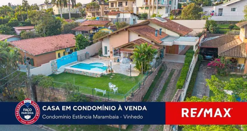 Vende-se casa  térrea, com 3 suítes, piscina, sauna e  escritório no condomínio marambaia - vinhedo.