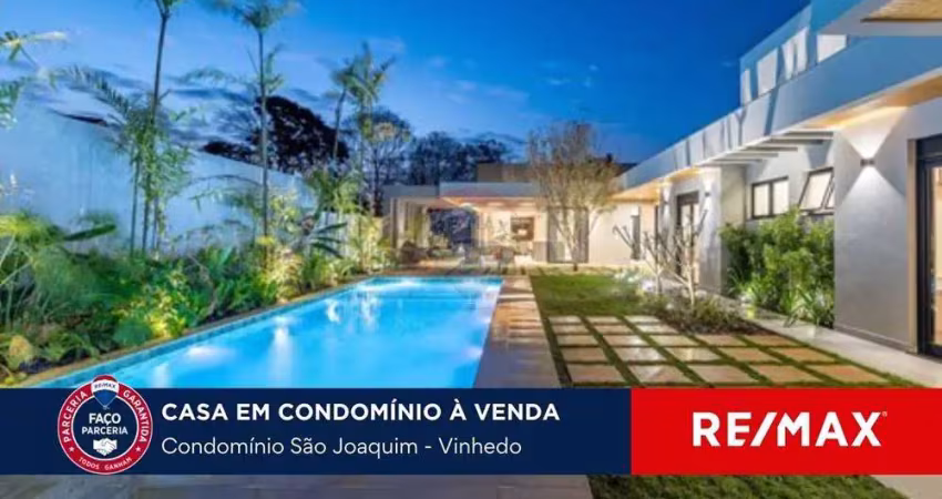 Casa moderna mobiliada à venda no condomínio são joaquim – vinhedo/sp pronta para morar  com 4 suítes