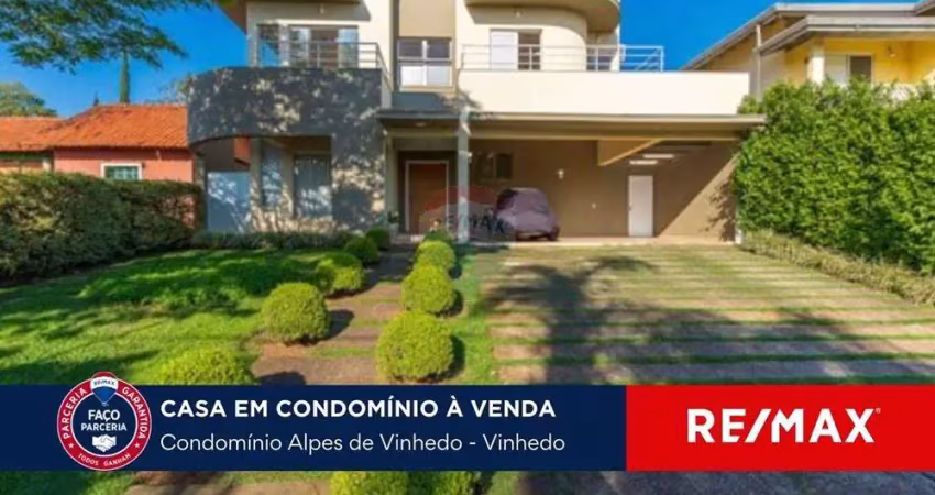 Casa a venda com 5 quartos/suítes no condomínio alpes de vinhedo, com 384m²