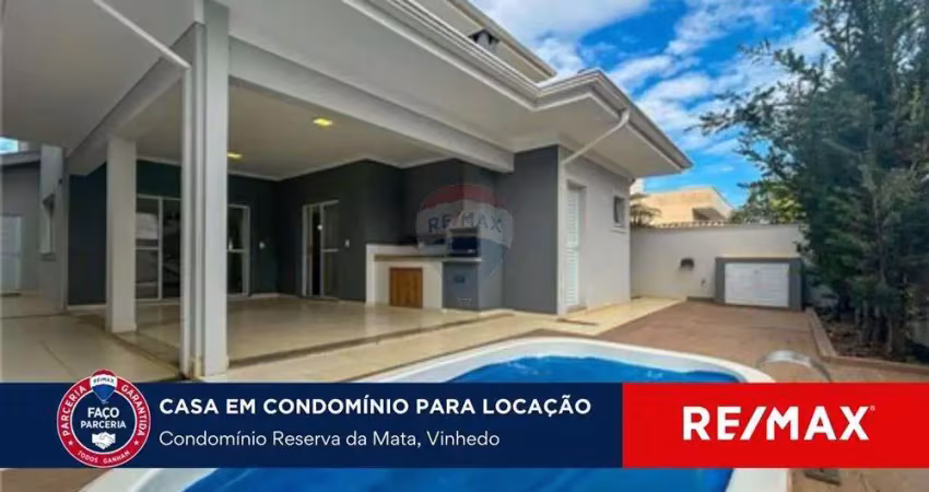 Casa condomínio com 3 suítes para locação em vinhedo