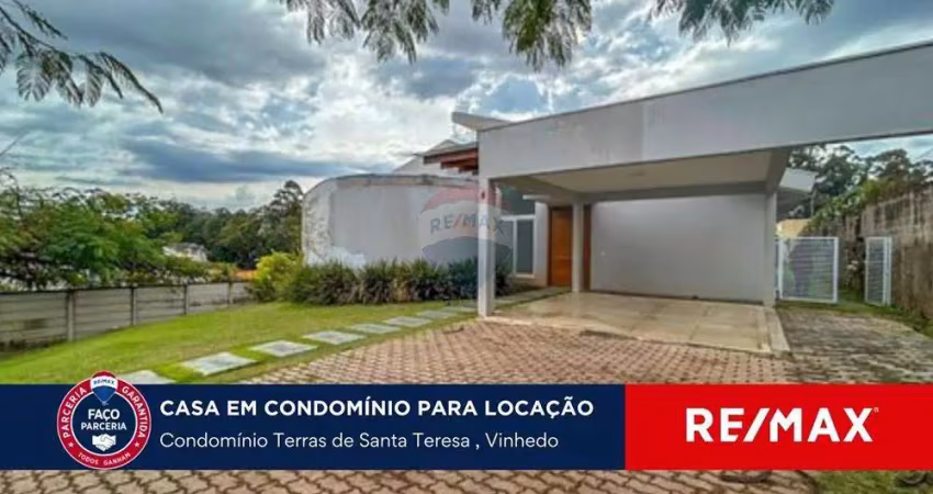 Linda casa térrea para locação no condomínio terras de santa teresa em itupeva/sp