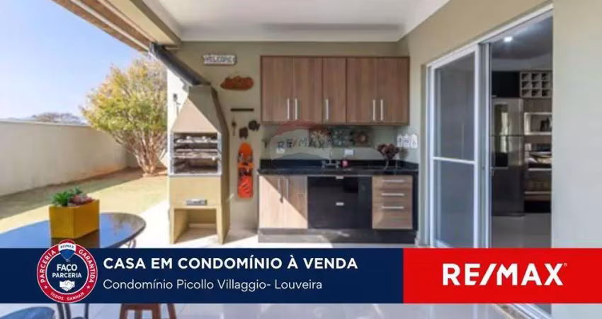 Casa térrea com 3 quartos, sendo 1 suíte e 1 suíte americana no condomínio piccollo villaggio