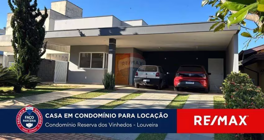 Casa térrea para locação no condomínio reserva dos vinhedos – louveira/sp