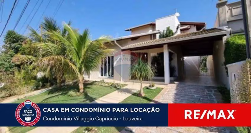 Casa com 3 suítes, piscina e churrasqueira para locação ou venda no villaggio capriccio - louveira sp