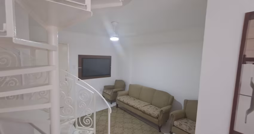 Apartamento Duplex para Alugar em Frente Praia 60m² 01 dorm. Gonzaguinha, São Vicente-SP