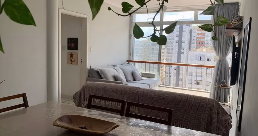 Apartamento para alugar em frente praia 80m² 02 dorm. itararé, são vicente - sp