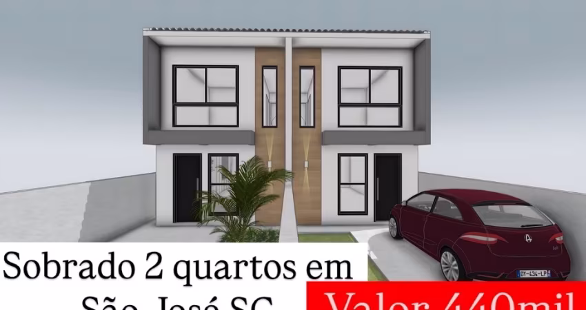 Sobrado com dois quartos em São José