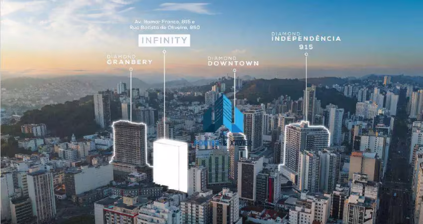 Apartamento com 2 quartos à venda, 43 m² por r$ 349.900 - centro - juiz de fora/mg