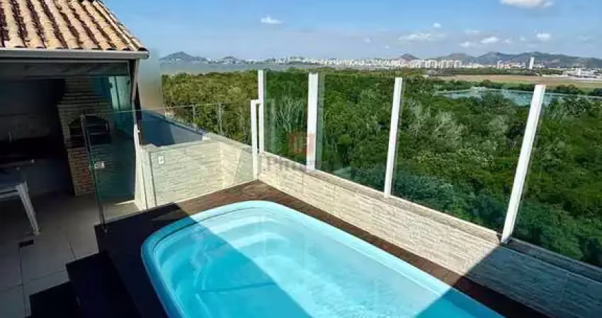 Cobertura duplex com lazer privativo vista para o mar em jardim camburi