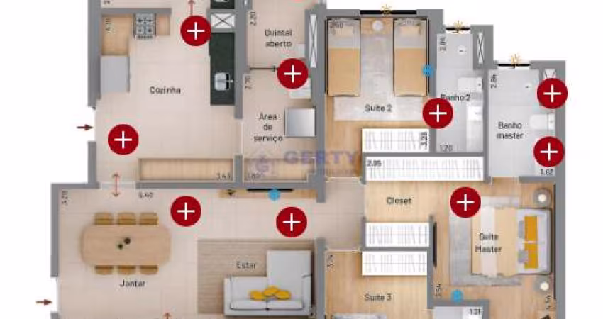 APARTAMENTO RESIDENCIAL PARA VENDA!!-132M²!!- JARDIM SÃO CAETANO, SÃO CAETANO DO SUL