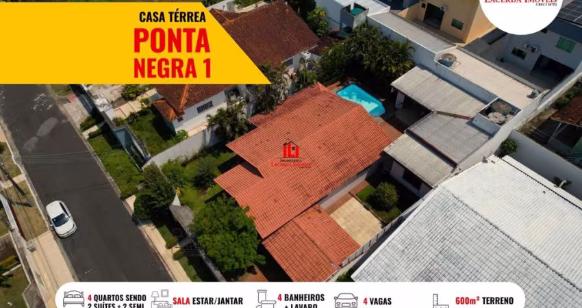 Casa em Condomínio para Venda em Manaus, Ponta Negra, 4 dormitórios, 2 suítes, 4 banheiros, 4 vagas