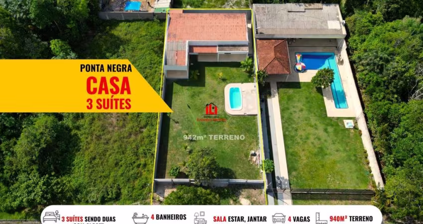 Casa em Condomínio para Venda em Manaus, Ponta Negra, 3 dormitórios, 3 suítes, 4 banheiros, 10 vagas
