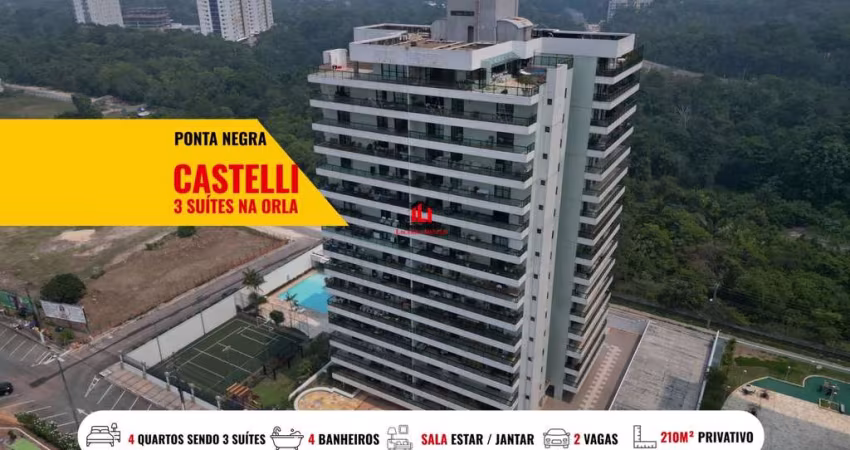 Apartamento para Venda em Manaus, Ponta Negra, 4 dormitórios, 3 suítes, 4 banheiros, 2 vagas
