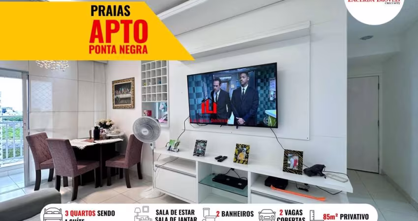 Apartamento para Venda em Manaus, Ponta Negra, 3 dormitórios, 1 suíte, 2 banheiros, 2 vagas