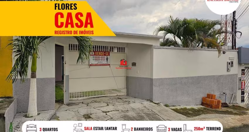 Casa para Venda em Manaus, Flores, 2 dormitórios, 1 banheiro, 2 vagas